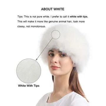 Soul Young Women's Winter Faux Fur Cossak Russian Style Hat(One Size,White)