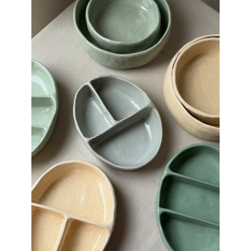 ظروف پذیرایی دفورمه سرامیکی دست‌ساز – مینیمال، قابل‌...