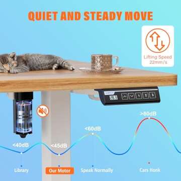 GABRYLLY 55x24 Adjustable Height Desk for Home Office