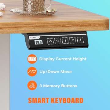 GABRYLLY 55x24 Adjustable Height Desk for Home Office