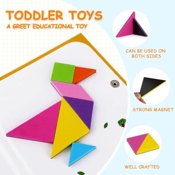 FOOZZILLA Magnetic Tangram Puzzle Set for Fun Learning