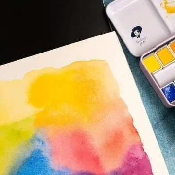 Paul Rubens Professional Watercolor Paint Set Artist Grade, 24 Vivid Colors with Portable Metal Box for Artists, Beginners, Hobbyists, Students