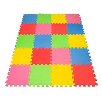 Angels 20 XLarge Foam Mats Toy ideal Gift, Colorful Tiles Multi Use, Create & Build A Safe PLay Area...