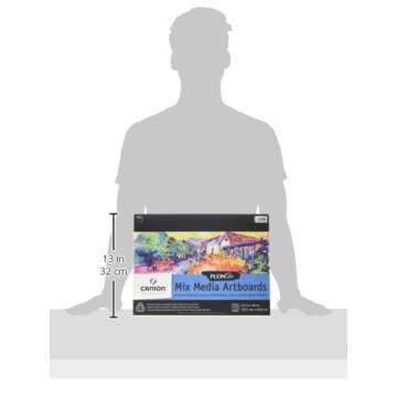 Canson Artist Series Plein Air Mixed Media Paper, Fold Over Art Board, 12x16 inches, 10 Sheets - Artist Paper for Adults and Students - Watercolor, Gouache, Graphite, Ink, Pencil, Marker