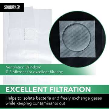 Mushroom Grow Bags 50 Pack - Durable with Filtration for Growth