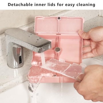 FYY 2 Pcs Portable Pill Organizer with 7 Compartments