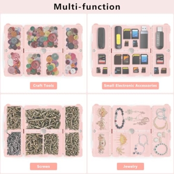 FYY 2 Pcs Portable Pill Organizer with 7 Compartments