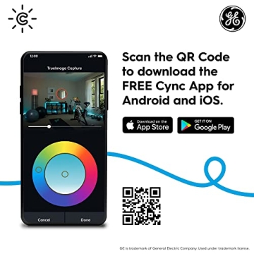 GE CYNC Smart LED Bulb Alexa Google Home Compatible 2-Pack