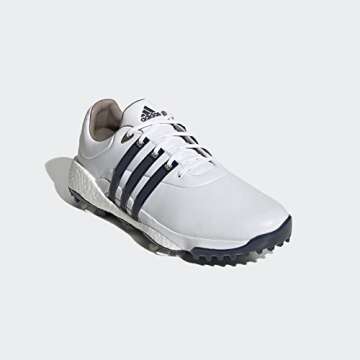 adidas Men's Tour360 22 Golf Shoes, Footwear White/Collegiate Navy/Silver Metallic, 11