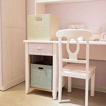 Sturdy Foldable Storage Bins - Set of 2, 13x13 Inches