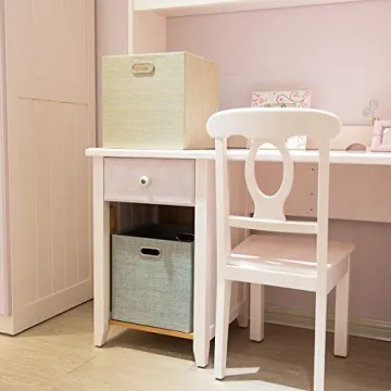 Sturdy Foldable Storage Bins - Set of 2, 13x13 Inches