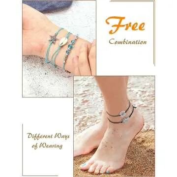 Surfer Wave Bracelet Set - 21 Adjustable Pieces