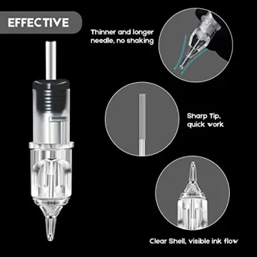 Emalla 20Pcs Tattoo Cartridge Needles 0.30mm Quality