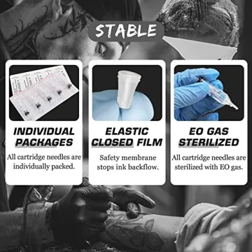 Emalla 20Pcs Tattoo Cartridge Needles 0.30mm Quality