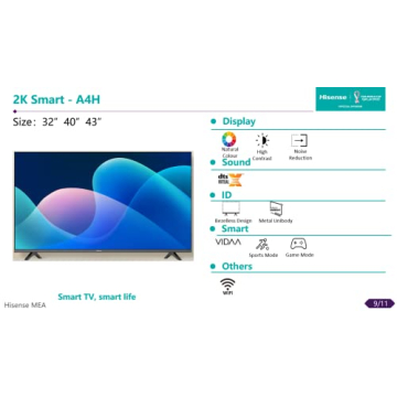 Hisense A4 Series 43-Inch Smart FHD Android TV for Every Home