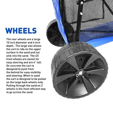 EasyGo Beach Cart - Heavy Duty Design with Large Wheels