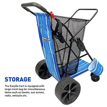 EasyGo Beach Cart - Heavy Duty Design with Large Wheels