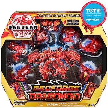 Bakugan GeoForge Dragonoid, 7-in-1 Includes Exclusive True Metal Dragonoid and 6 Geogan Collectibles...