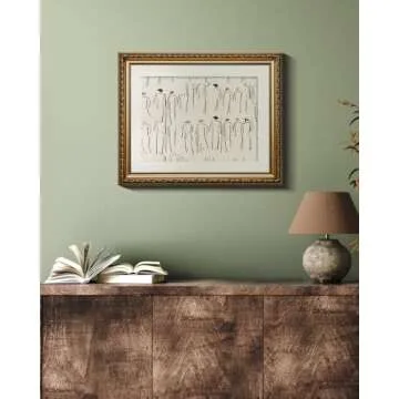 Stunning VIYYIEA Gold Framed Abstract Wall Art - 13x16