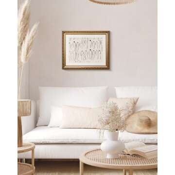 Stunning VIYYIEA Gold Framed Abstract Wall Art - 13x16