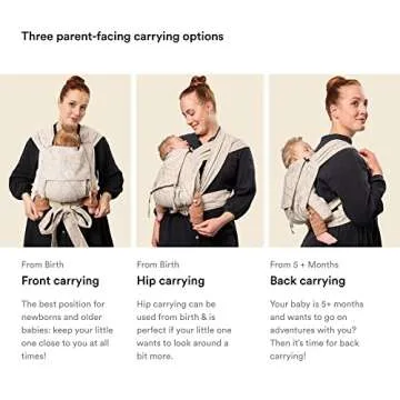 Stokke Limas Carrier, Olive Green - Newborn Half-Buckle Baby Carrier - Ergonomic with Adjustable Features - Three Carrying Options - Safe from Birth & Up to 33 lbs