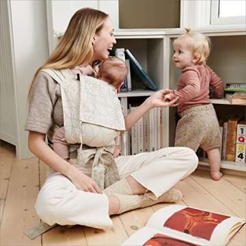 Stokke Limas Carrier, Olive Green - Newborn Half-Buckle Baby Carrier - Ergonomic with Adjustable Features - Three Carrying Options - Safe from Birth & Up to 33 lbs