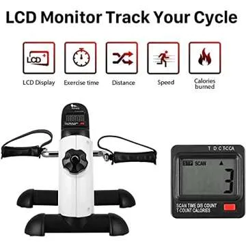 Portable Himaly Mini Exercise Bike with LCD Display for Arm & Leg Workouts