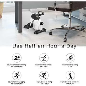 Mini Exercise Bike for Portable Home & Office Workouts