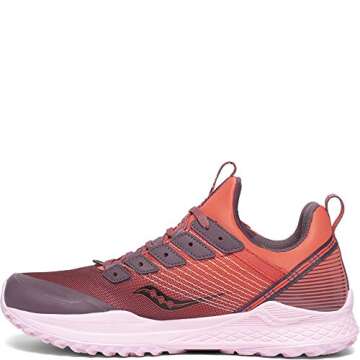 Saucony Women's Mad River TR Trail Running Shoe, Coral, 7.5
