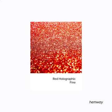 Hemway Biodegradable Glitter - Eco-Friendly 100g Red Holographic Vegan Sparkle for Arts and Crafts