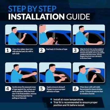 Tuningpros WV-677 Window Visor Deflector Rain Guard Set