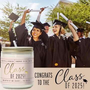 Eco-Friendly Graduation Gifts for Her Soy Candle Class of 2025