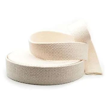 CRAFTMEMORE Natural Cotton Webbing for Crafts & Bags