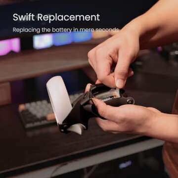 KIWI design Upgraded Controller Grips Cover Compatible with Meta Quest 2 Accessories, with Battery Opening Protector with Knuckle Straps (Black)