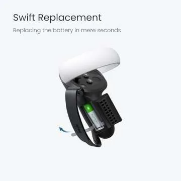 KIWI design Upgraded Controller Grips Cover Compatible with Meta Quest 2 Accessories, with Battery Opening Protector with Knuckle Straps (Black)