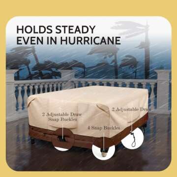 COSFLY Waterproof Patio Furniture Set Covers Durable, Outdoor Table and Chair Covers Rectangular Large - Fits up to 98L x 78W x 32H inches