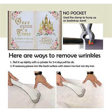 Aumeko Once Upon a Time Backdrop Pink Floral Gold Castle Princess Fairytale Birthday Party Decoration Girls First Birthday Party Photobooth Backdrop Supplies Cake Table Decorations