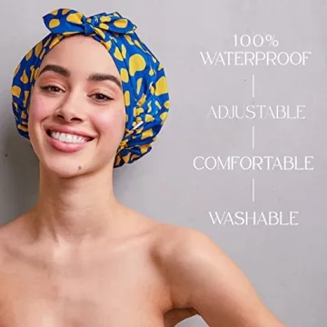 GRACE & COMPANY Luxury Waterproof Shower Cap for Women