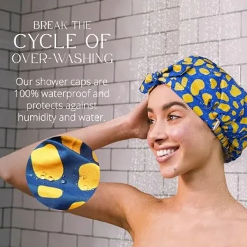 GRACE & COMPANY Luxury Waterproof Shower Cap for Women