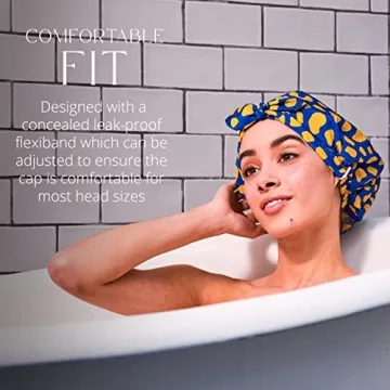 GRACE & COMPANY Luxury Waterproof Shower Cap for Women