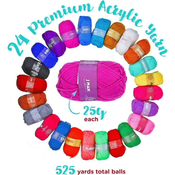 Beginner-Friendly J MARK Crochet Kit with Yarn & Tools