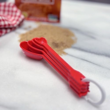 Heart-Shaped Melamine Measuring Spoons Set for Easy Cooking