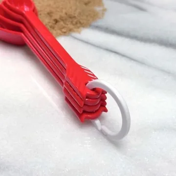 Heart-Shaped Melamine Measuring Spoons Set for Easy Cooking