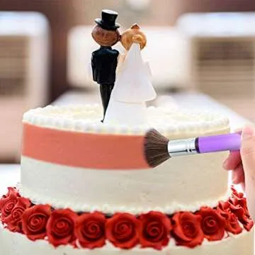 Patelai 8 Pieces Cake Candy Decorating Brushes Food Fondant Tools Food Painting Brushes for Cake, Chocolate Sugar, Cookie Decorating Supplies with Fondant and Gum Paste Tool