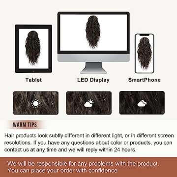 FLUFYMOOZ Claw Clip 18 Inch Ponytail Extension