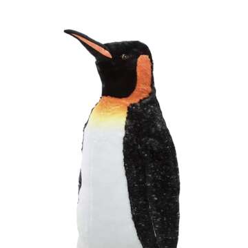 Melissa & Doug Giant Lifelike Plush Emperor Penguin Standing Stuffed Animal (3.4 Feet Tall) - Plush Toy