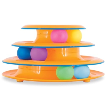 Interactive Cat Toy with Spinning Balls for Fun Play