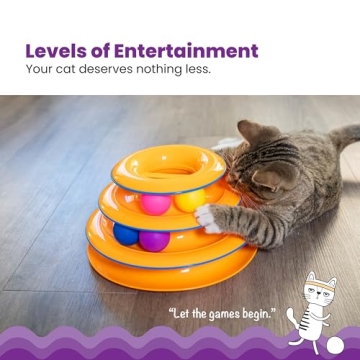 Interactive Cat Toy with Spinning Balls for Fun Play