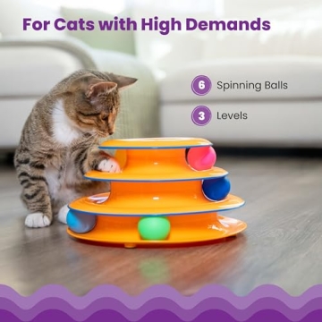 Interactive Cat Toy with Spinning Balls for Fun Play