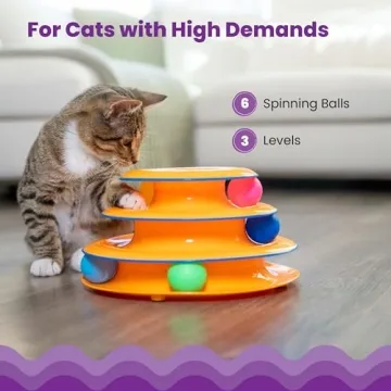 Interactive Cat Toy with Spinning Balls for Fun Play